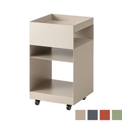 マットな質感のモダンサイドテーブルワゴン｜空間を彩るスマート収納