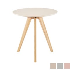 北欧ナチュラルを彩るくすみカラーの丸型サイドテーブル｜ソファやベッドサイドに