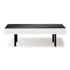 ホワイトとブラックのコントラストが美しいリビングテーブル｜SU