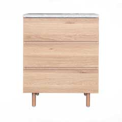 ナチュラルオークの3段チェスト｜幅60cm｜洗練とぬくもりを両立した収納