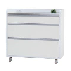 大容量の引き出しを付属したスタイリッシュなキッチンカウンター｜幅90cm｜PC