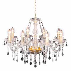 光の陰影を楽しむクリスタルシャンデリア照明｜ラグジュアリー感あふれる一品