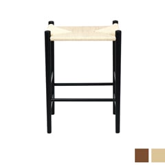カウンタースツール ペーパーコード 北欧 木製 座面高65cm 完成品｜おしゃれなキッチンカウンターに