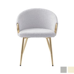 韓国インテリアに映えるラグジュアリーモダンなブークレアームチェア