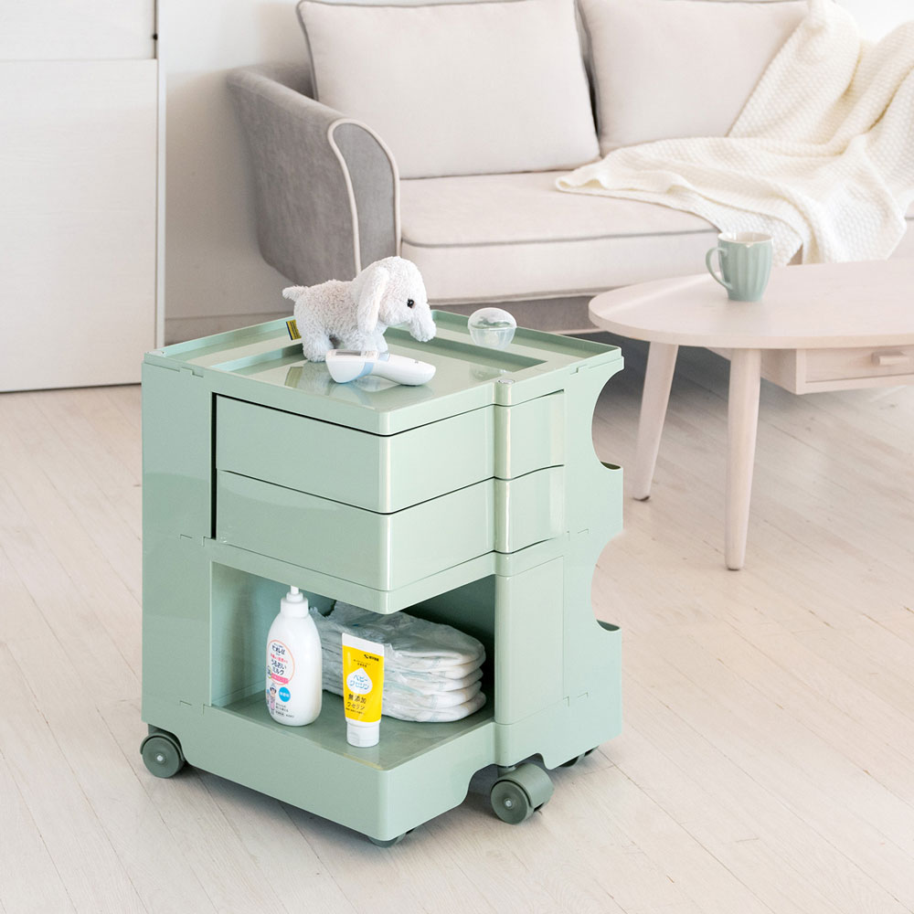 TUIYIDUO 回転式収納ワゴン 360°回転トロリー 3段 5トレイ キッチン