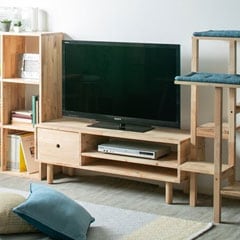 ラスティックな天然木のテレビボード｜幅114cm,150cm｜ナチュラルインテリア