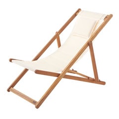 アウトドア用デッキチェア｜爽やかな白の張地