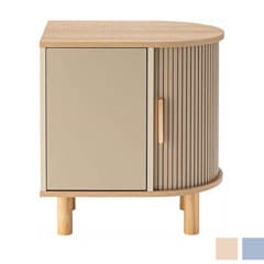キャビネット 木製 コンパクト 丸型 幅48cm｜おしゃれなリビング収納に