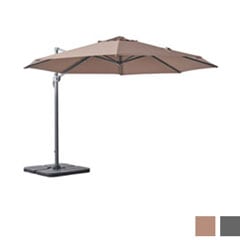 シックなカラーの屋外パラソル｜傘の幅345cm