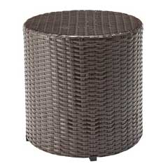 人工ラタンの屋外用スツール｜ブラウン