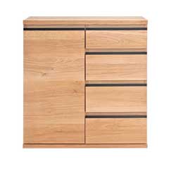 北欧ナチュラルキャビネット｜ドア＆引き出し収納で魅せるスリムデザイン｜幅80cm