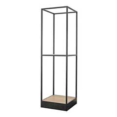 スチール×ウッドのオープンディスプレイシェルフ｜空間を魅せるスタイリッシュな店舗什器