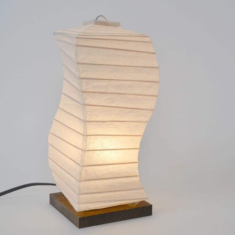 和紙テーブルライト 白 間接照明 四角 コンパクト LED対応 高さ27cm｜おしゃれな和モダン空間に