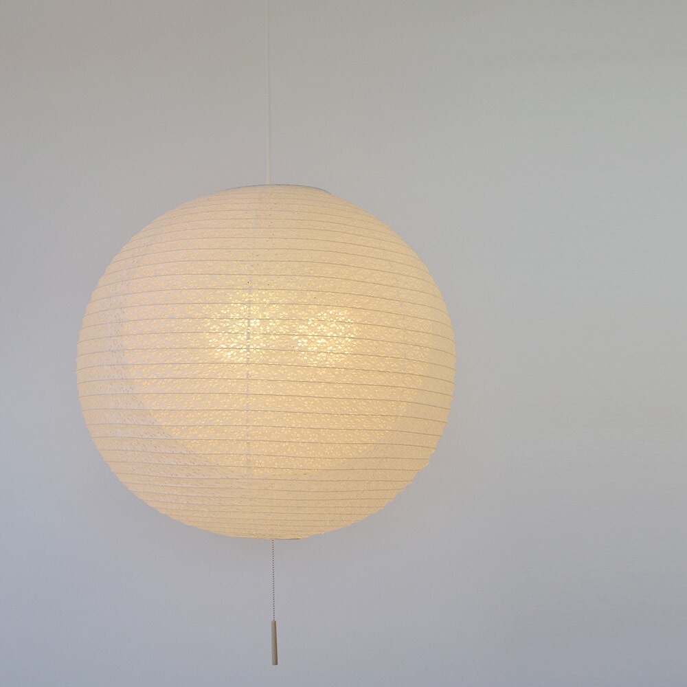 和紙 ペンダントライト 3灯 二重提灯 丸型 8畳 和モダン 直径55㎝｜LED