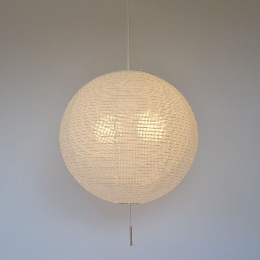 和紙 ペンダントライト 3灯 二重提灯 丸型 8畳 和モダン 直径55㎝｜LED