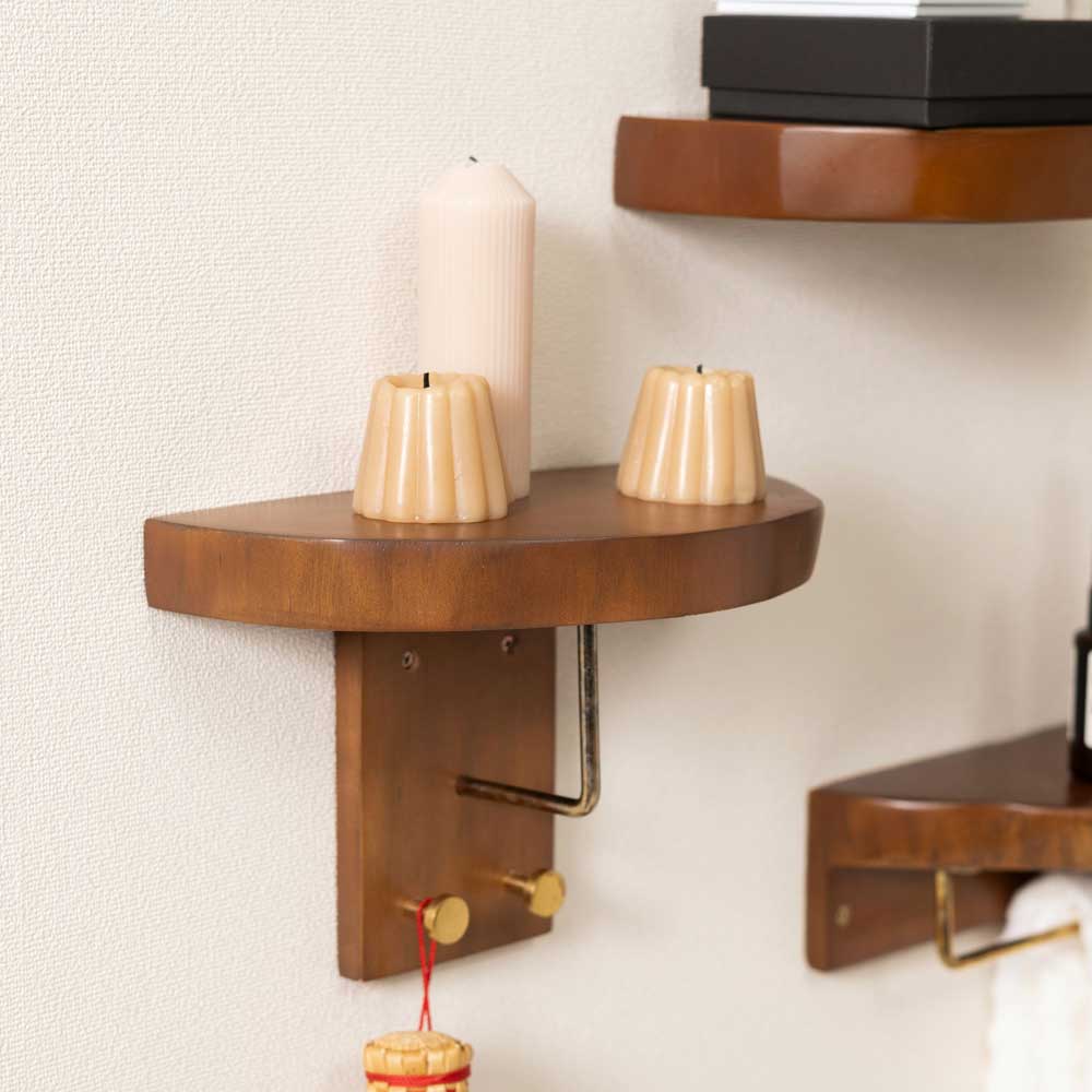 天然木ウォールシェルフ｜壁掛け収納ラックタイプ｜北欧ナチュラルインテリア