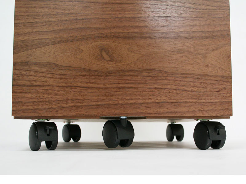 ウォルナットの落ち着いた色合いとあたたかみのあるデスクワゴン|幅40cm