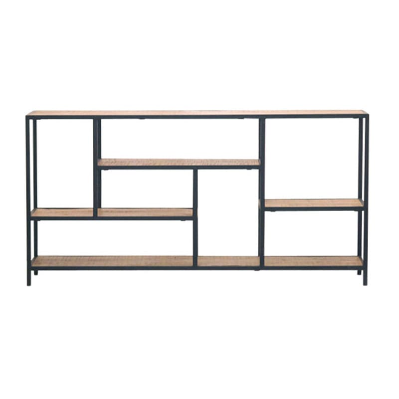 アイアンとダメージ無垢材のシェルフ｜インダストリアル