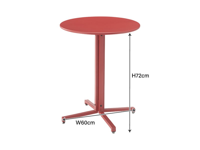 丸型スチールテーブル｜高さ73cm｜カジュアルオフィスインテリア