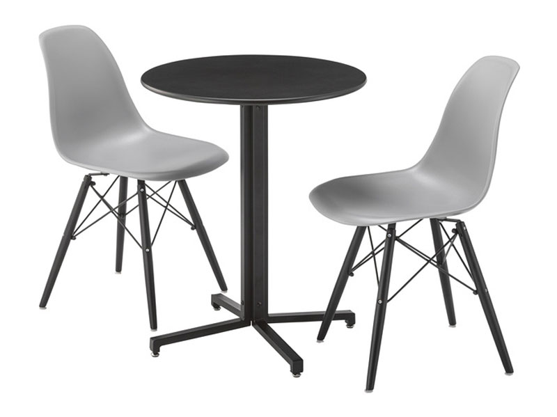 丸型スチールテーブル｜高さ73cm｜カジュアルオフィスインテリア