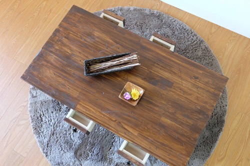 センターテーブル 引き出し収納 ZE【幅100cm】 和モダンインテリア