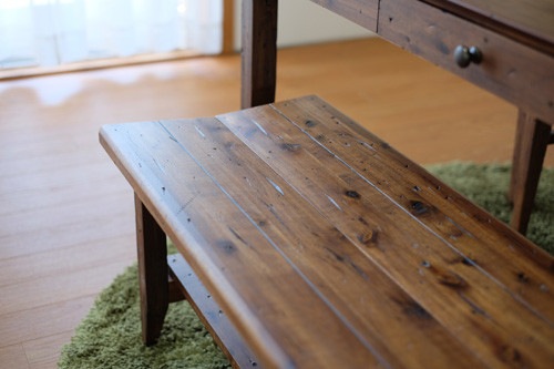 ダイニング ベンチ 古材風 ZE【幅100cm】 和モダンインテリア