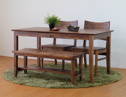 ダイニング ベンチ 古材風 ZE【幅100cm】 和モダンインテリア
