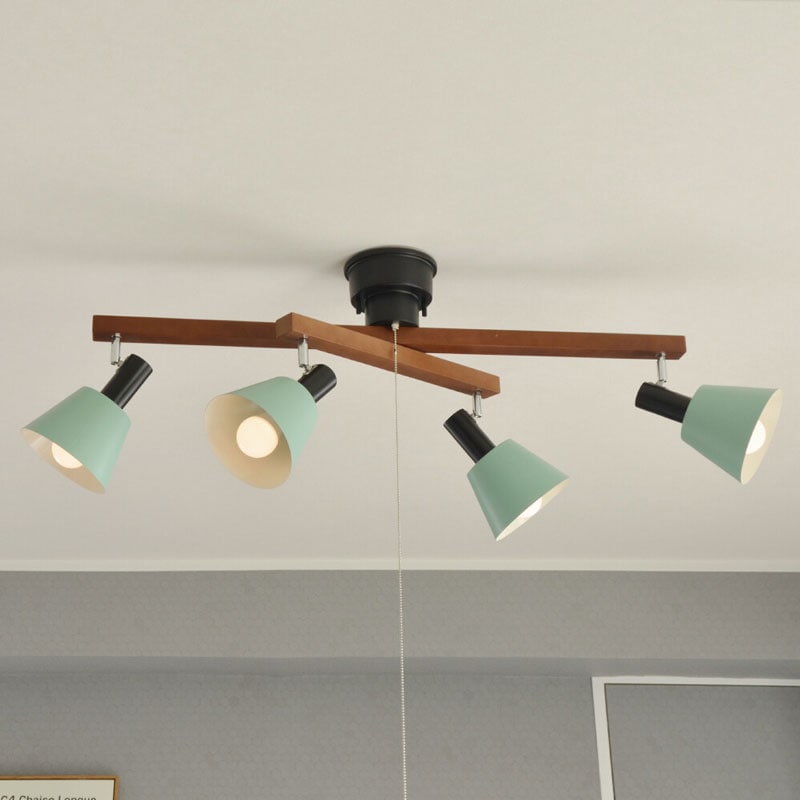 シックなカラーの4灯シーリングライト｜クロスデザイン | インテリア