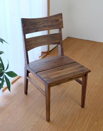 ダイニング チェア 古材風 ZE【座面までの高さ42cm】 和モダン