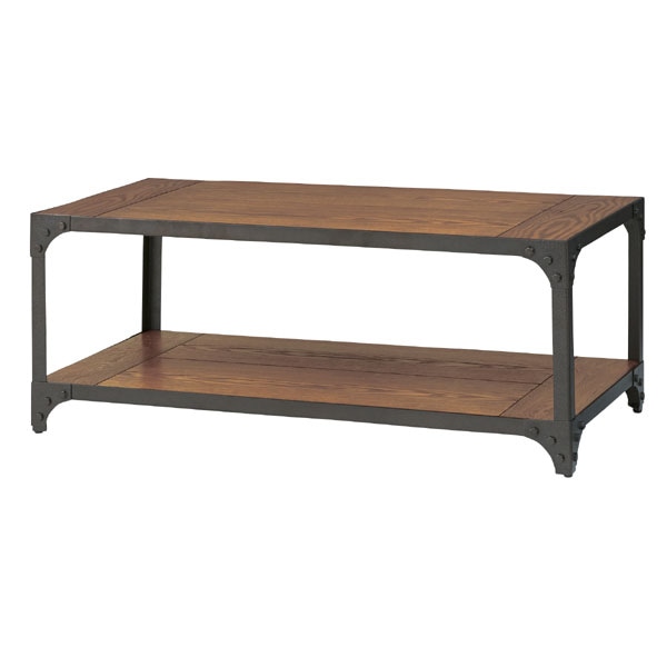 インダストリアル | ローテーブル | ハンマートーン仕上げのスチール