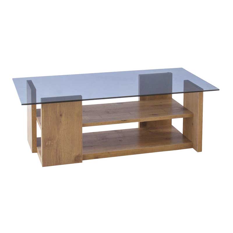 ミニマルなガラス天板センターテーブル|幅100cm|ナチュラルにもモダンにも馴染む万能デザイン