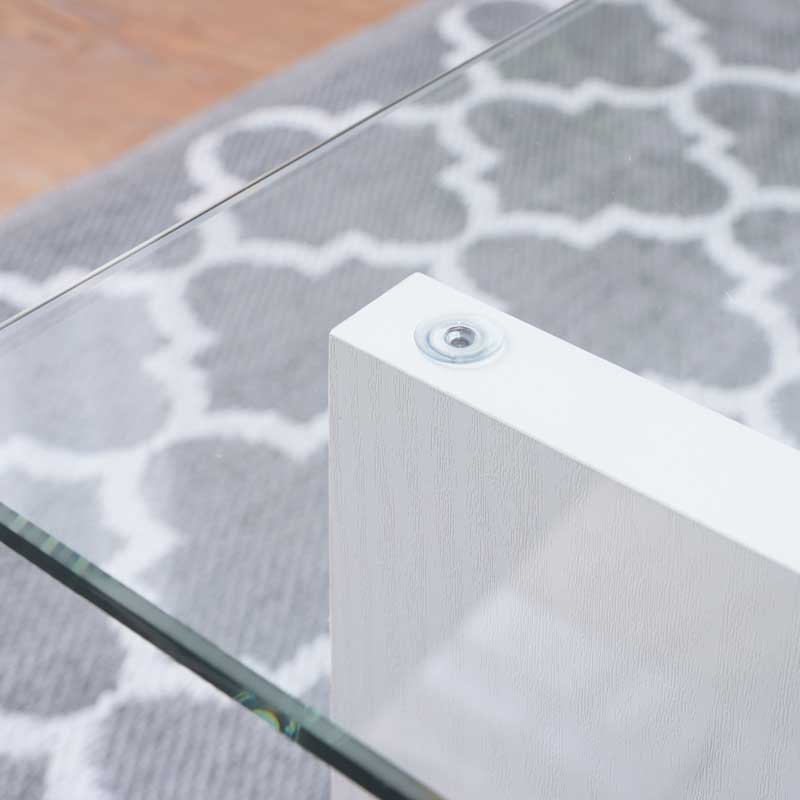 ミニマルなガラス天板センターテーブル|幅100cm|ナチュラルにもモダンにも馴染む万能デザイン