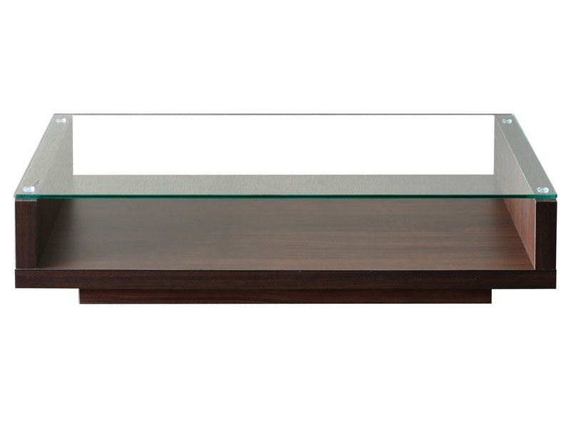 ガラス天板のシンプルモダンなセンターテーブル｜幅90cm | インテリア