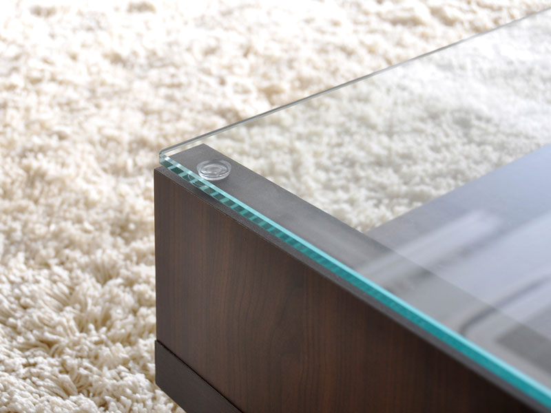 ガラス天板のシンプルモダンなセンターテーブル｜幅90cm | インテリア