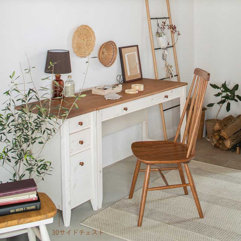 カントリー調のロマンチックな学習デスク用シェルフシリーズ