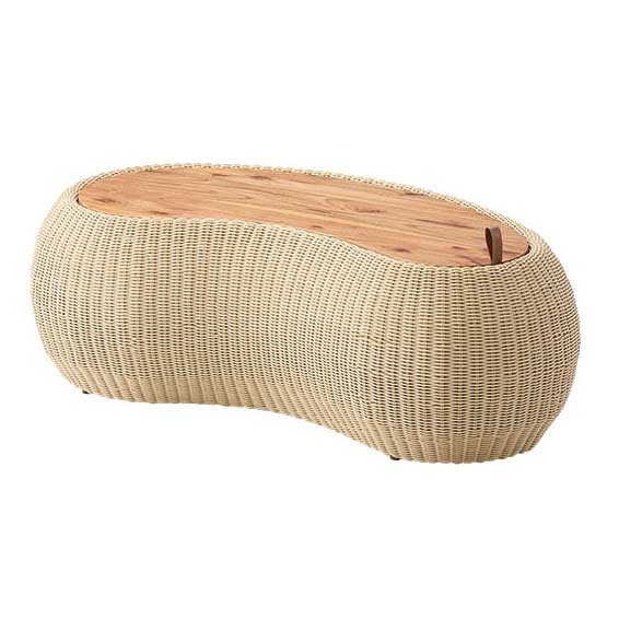 ラタンコーヒーテーブル｜自然素材の温もりとモダンデザイン