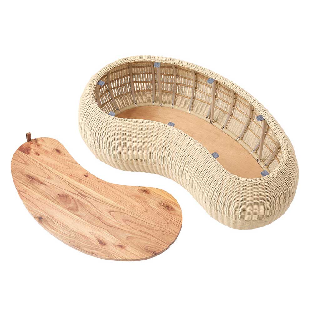 ラタンコーヒーテーブル｜自然素材の温もりとモダンデザイン