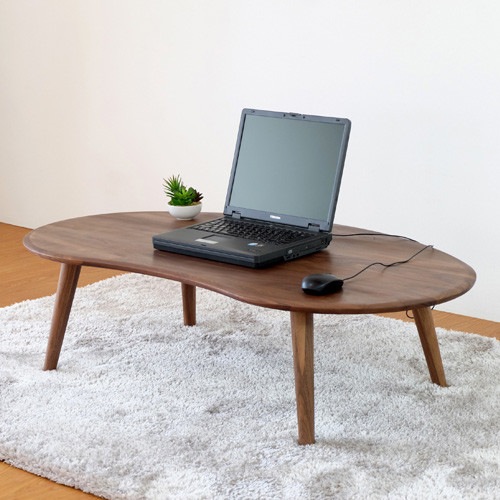 ローテーブル おしゃれ ビーンズ型 MO 【幅120cm】 和モダン家具