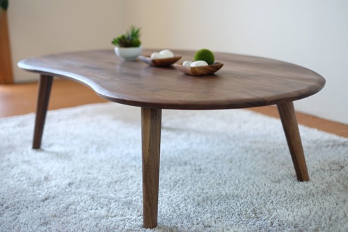 ローテーブル おしゃれ ビーンズ型 MO 【幅120cm】 和モダン家具