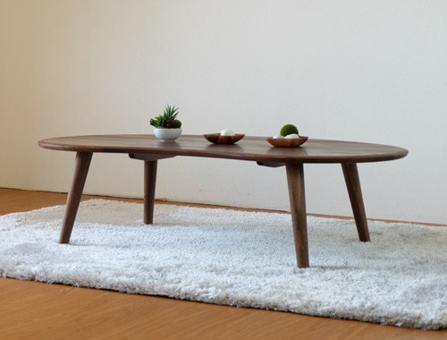 ローテーブル おしゃれ ビーンズ型 MO 【幅120cm】 和モダン家具