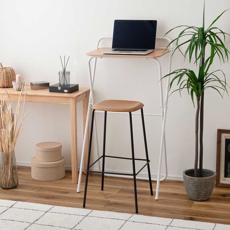 折りたたみ式ハイデスク｜省スペース×大人モダンなワーク空間に