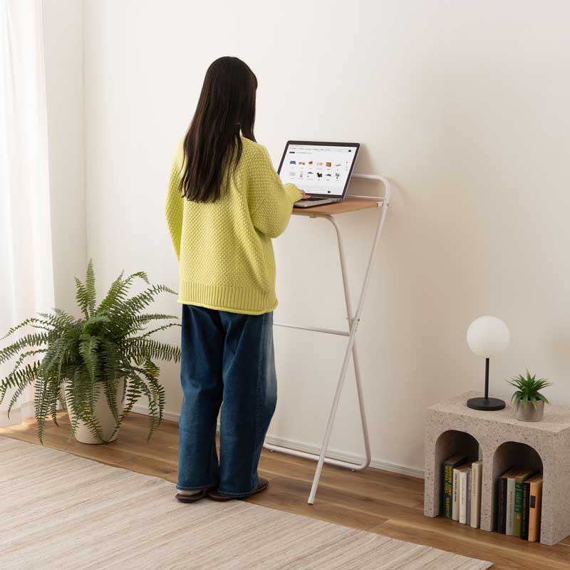 折りたたみ式ハイデスク｜省スペース×大人モダンなワーク空間に