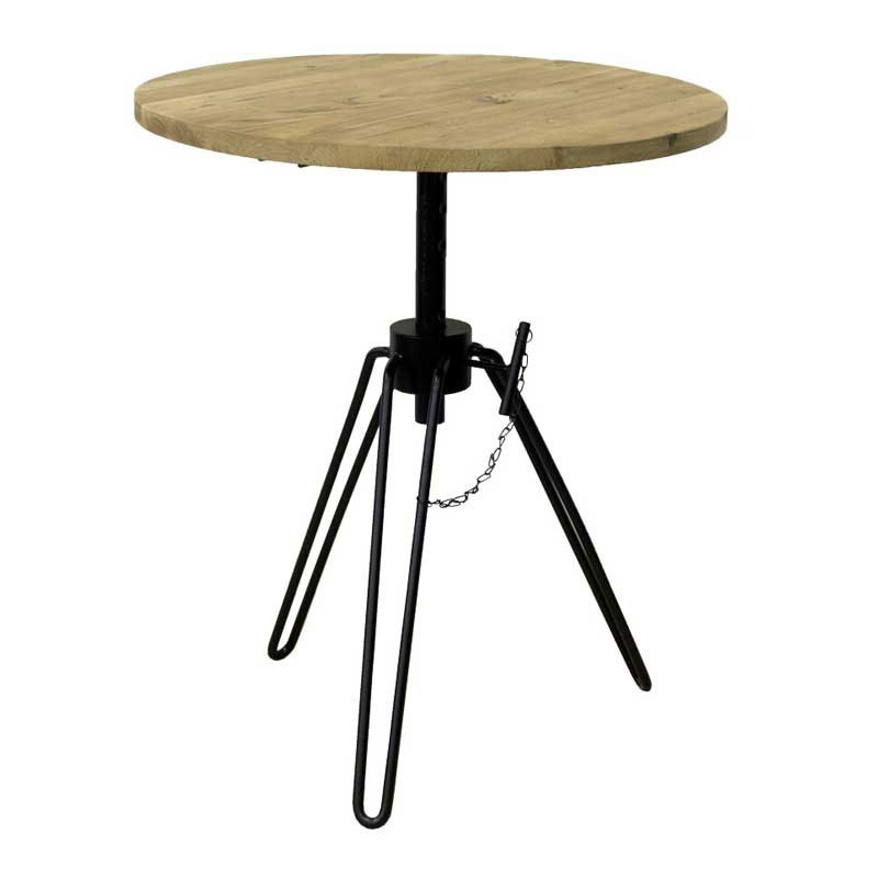 高さ調整が可能なサイドテーブル｜古材インテリア