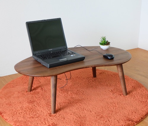 ローテーブル おしゃれ ビーンズ型 MO 【幅100cm】 和モダン家具