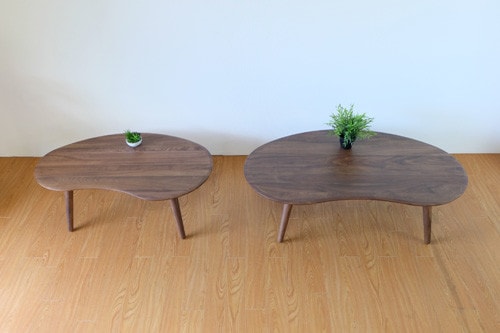 ローテーブル おしゃれ ビーンズ型 MO 【幅100cm】 和モダン家具