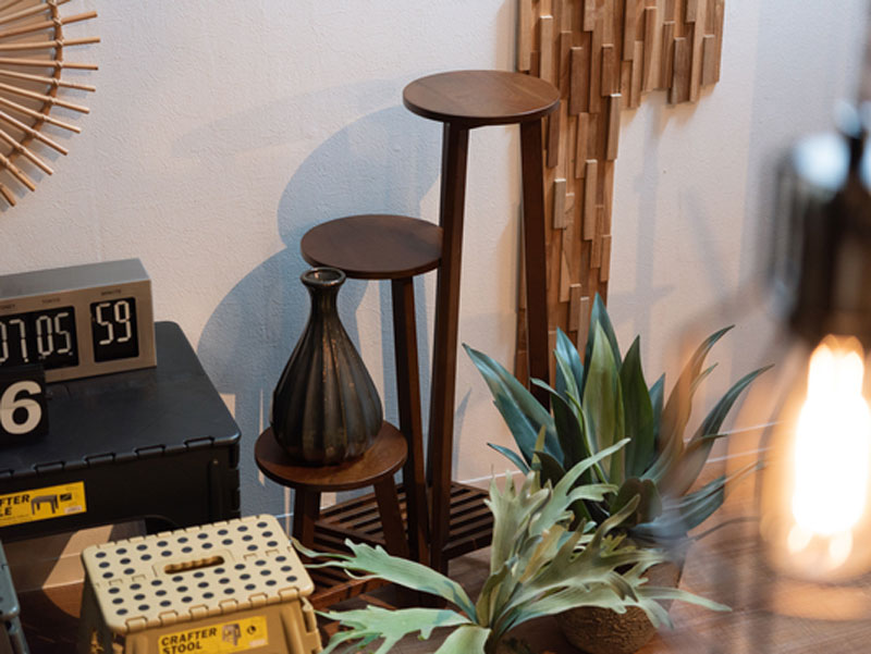 天然木のプランターベース