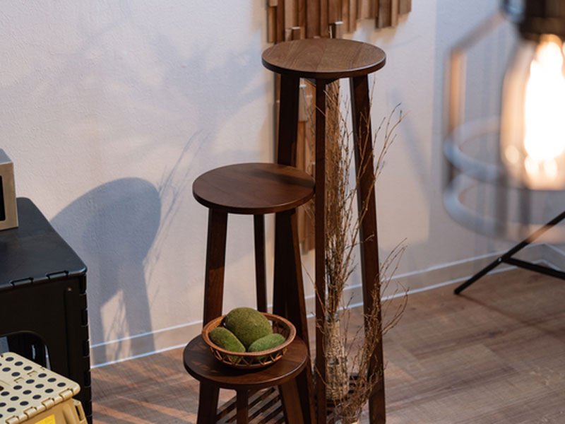 天然木のプランターベース
