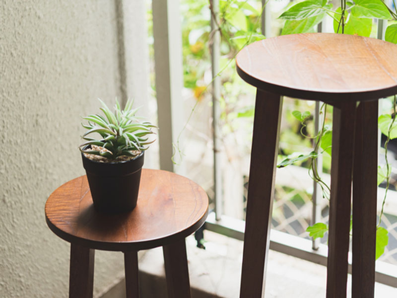 天然木のプランターベース