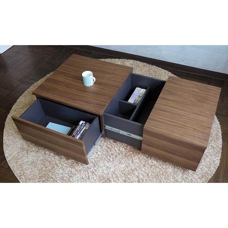 センターテーブル 収納たくさん ブラウン CI 【幅100cm】 おしゃれな収納