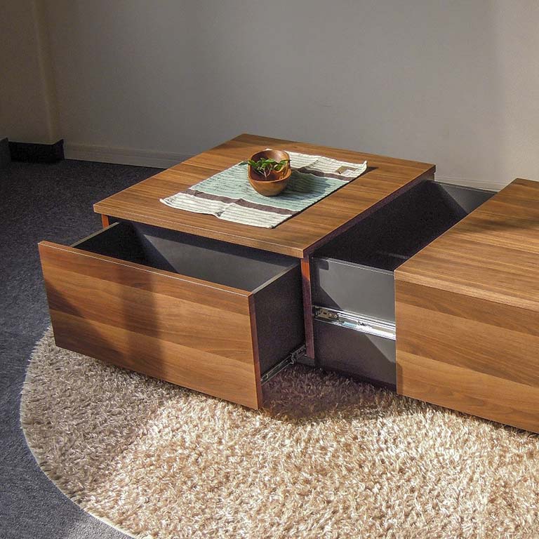 センターテーブル 収納たくさん ブラウン CI 【幅100cm】 おしゃれな収納